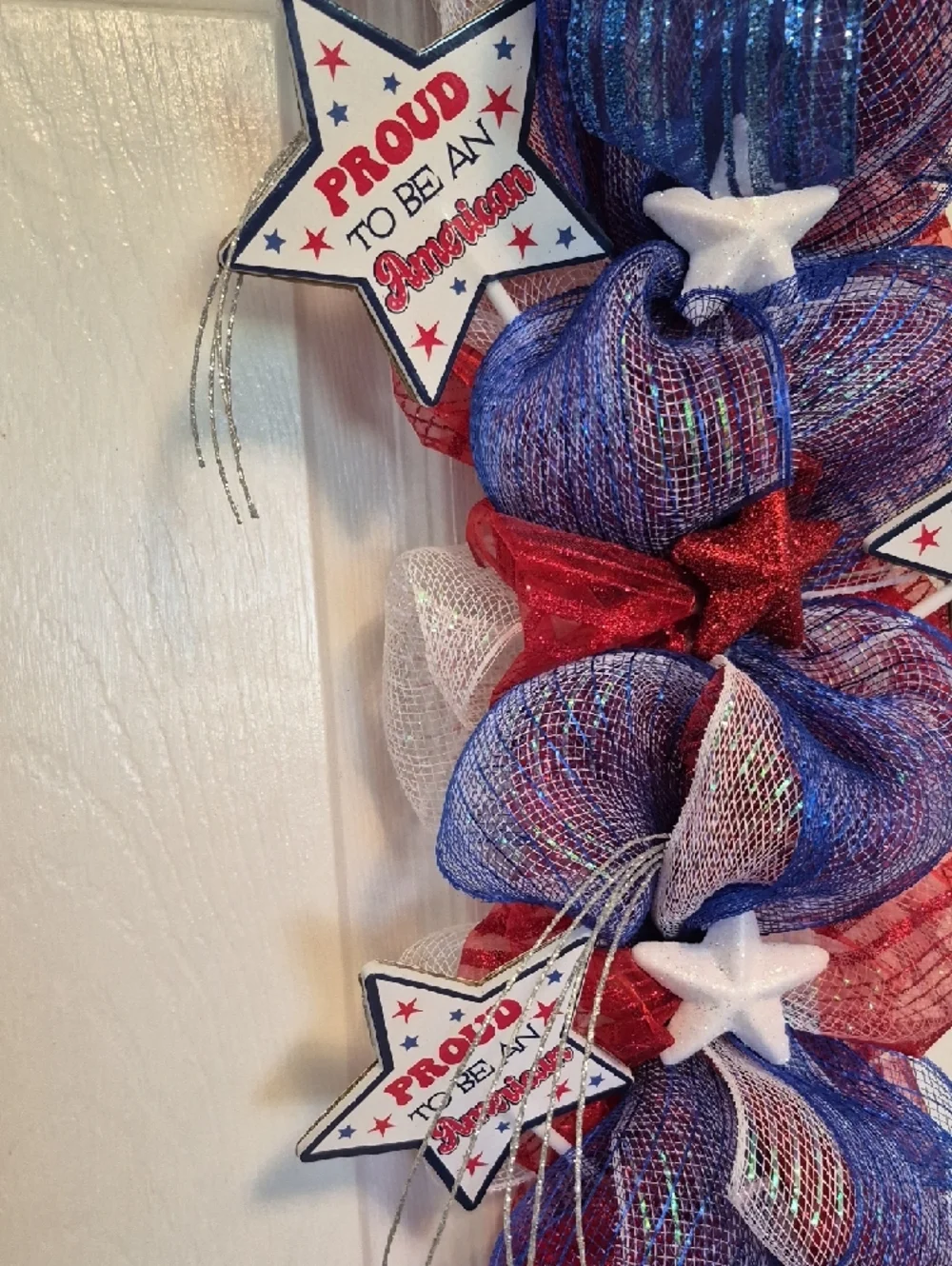 4th Of JULY Swag, Red White & Blue Patriotic swag - Star Accents
